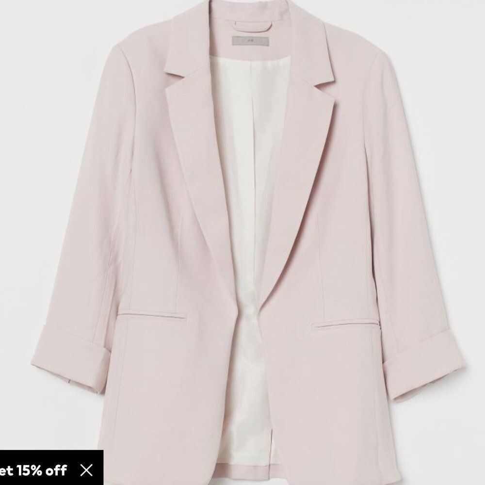 H&M oversized (size small) light pink blazer (never worn)
